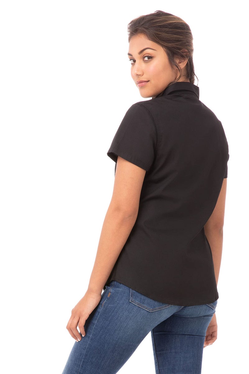 Chef Works Women's Universal Shirt, Black, X-Large - Image 3
